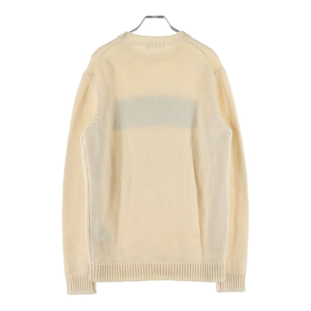 FENDI(フェンディ) ロゴジャガード ウール クルーネック プルオーバー 長袖ニット セーター アイボリー FZZ387 A3M3 レディース