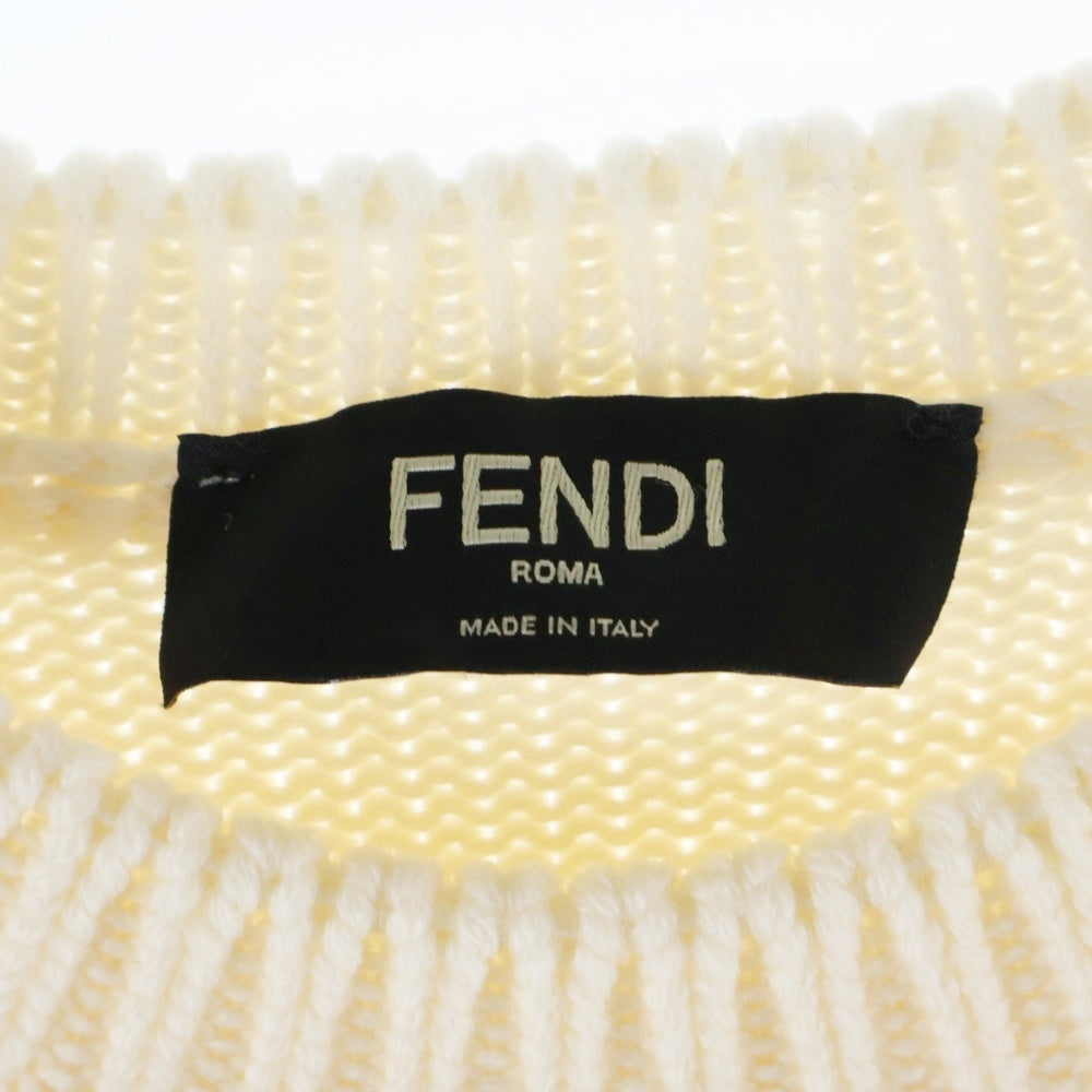 FENDI(フェンディ) ロゴジャガード ウール クルーネック プルオーバー