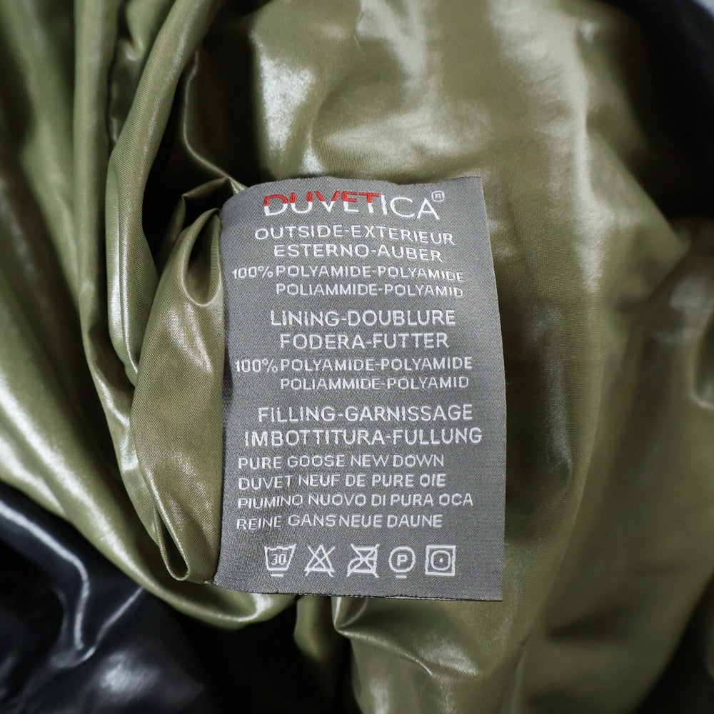 DUVETICA(デュベティカ) フーデッド ジップアップ ダウンジャケット ブラック/グリーン