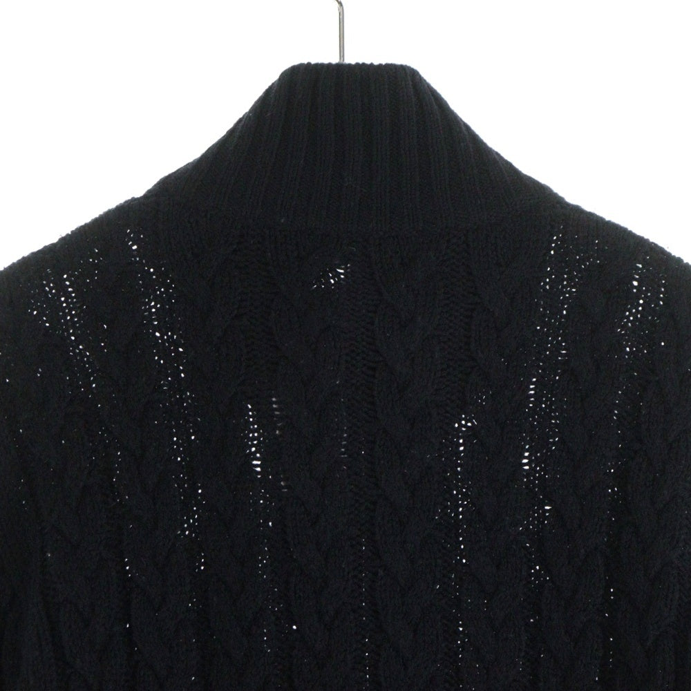 DOLCE & GABBANA(ドルチェアンドガッバーナ) ウール ジップアップ ニット カーディガン ジャケット ブラック GCC22K/F15E6 レディース