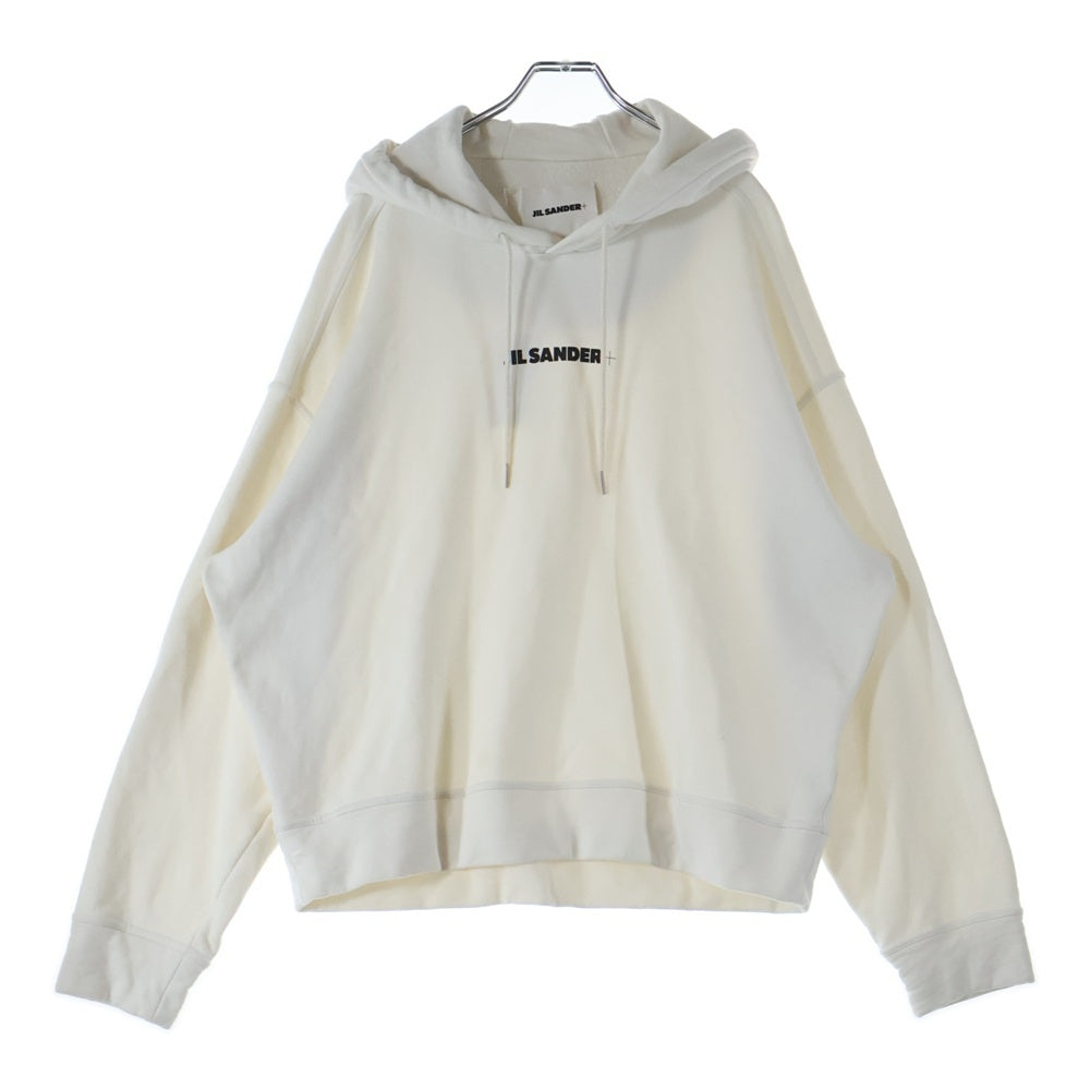 JIL SANDER +(ジルサンダープラス) 22AW ロゴプリント プルオーバースウェットパーカー フーディー ホワイト J47GU0002 J45050