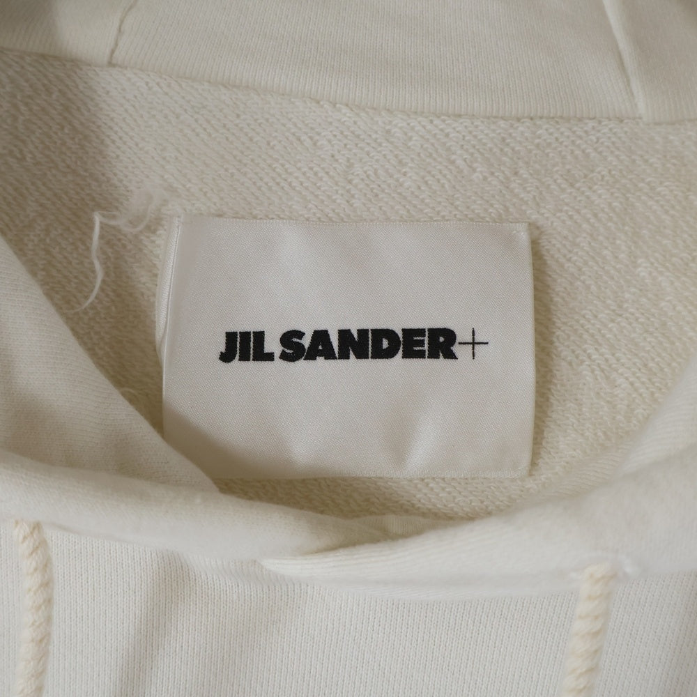 JIL SANDER +(ジルサンダープラス) 22AW ロゴプリント プルオーバースウェットパーカー フーディー ホワイト J47GU0002 J45050