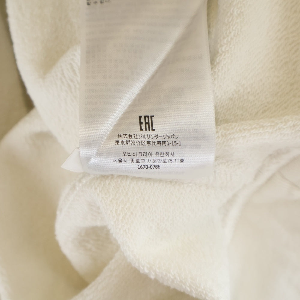 JIL SANDER +(ジルサンダープラス) 22AW ロゴプリント プルオーバースウェットパーカー フーディー ホワイト J47GU0002 J45050
