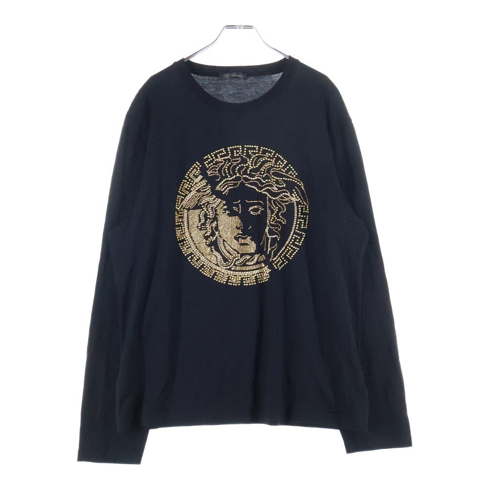 VERSACE(ヴェルサーチ) メデューサロゴ ラインストーン クルーネック