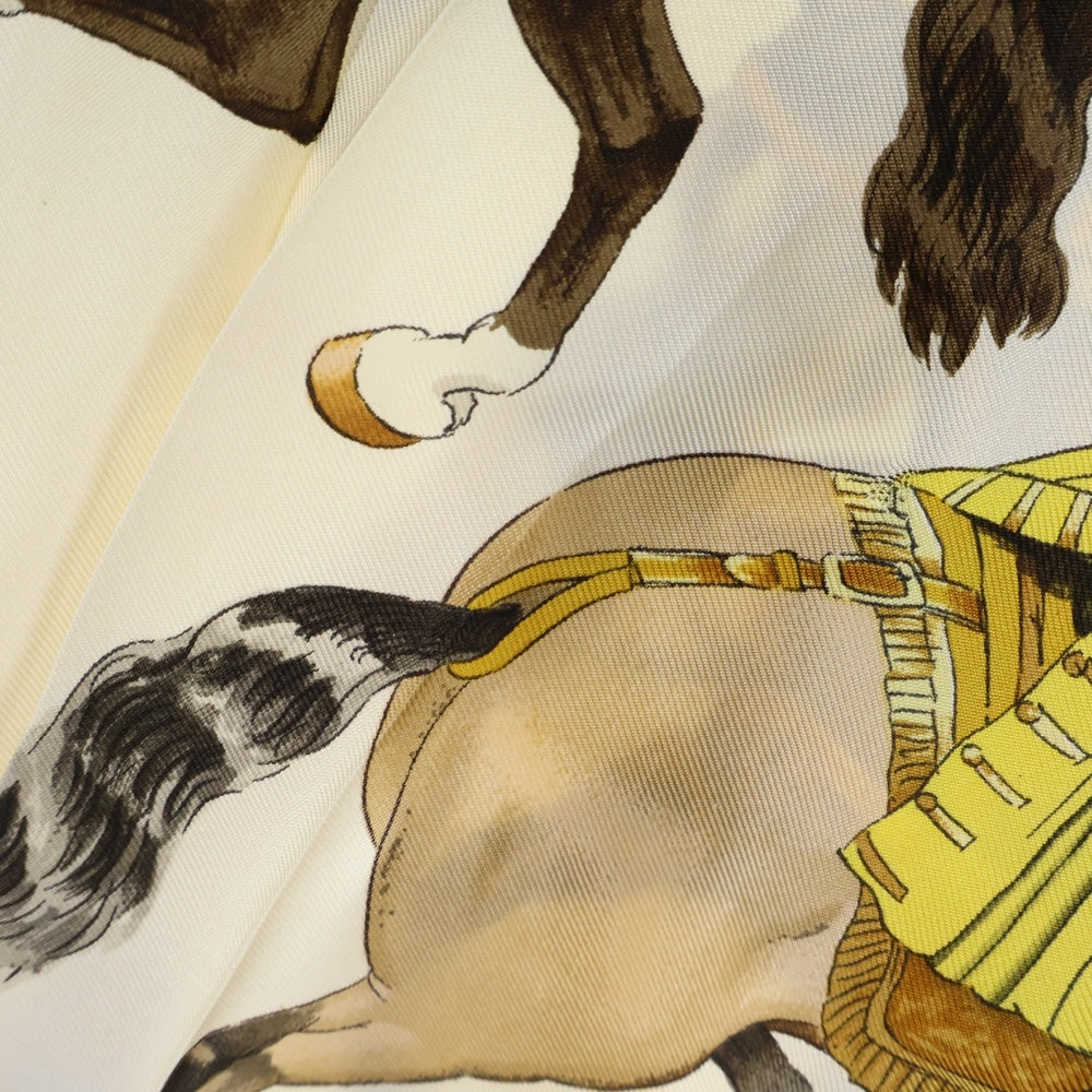 HERMES(エルメス) REPRISE 総柄 シルク 長袖シャツ ベージュ/イエロー