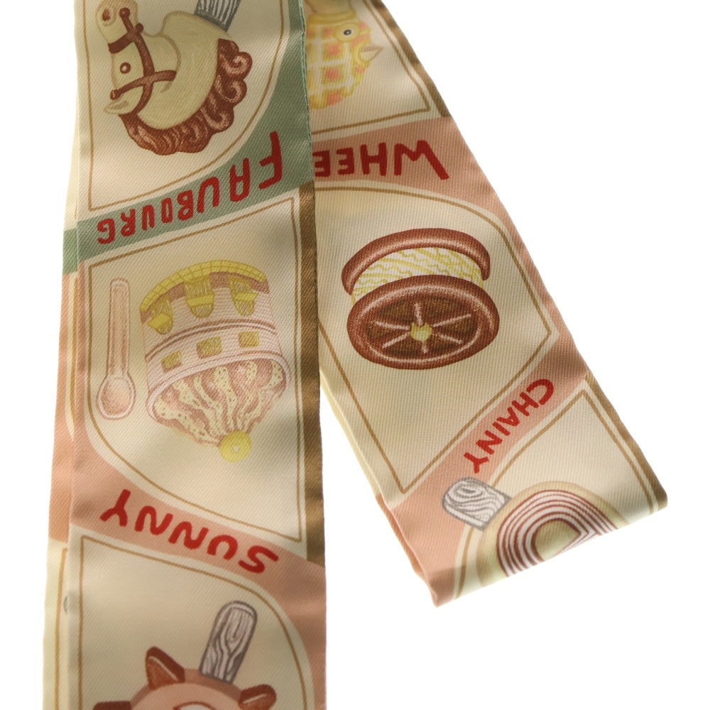 HERMES(エルメス) ツイリー ファニーアイクリーム マルチカラー シルク スカーフ レディース