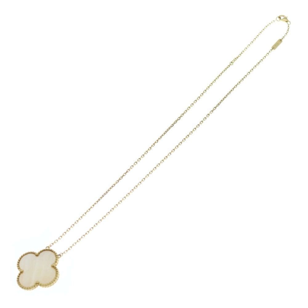 Van Cleef & Arpels(ヴァンクリーフアンドアーペル) マジックアルハンブラ マザーオブパール ネックレス Au750 K18 YG イエローゴールド VCARD34600