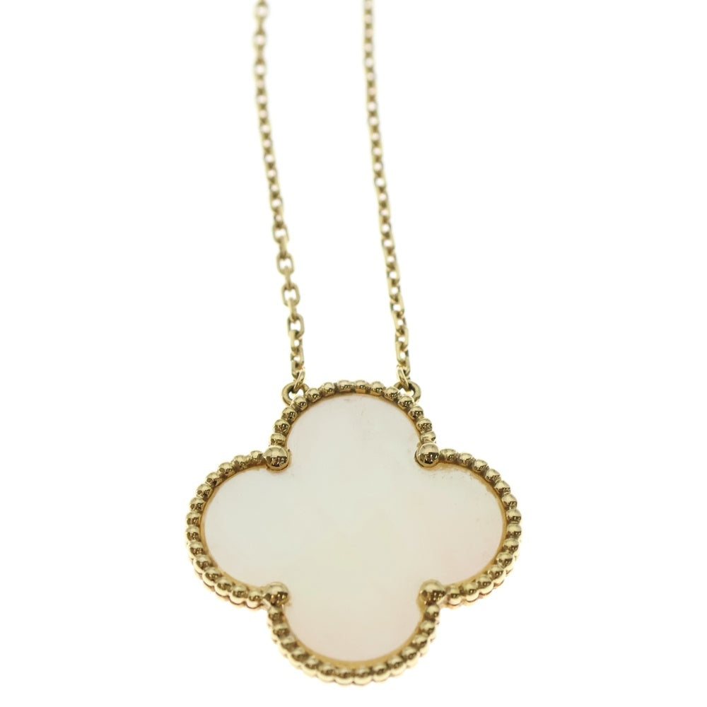 Van Cleef & Arpels(ヴァンクリーフアンドアーペル) マジックアルハンブラ マザーオブパール ネックレス Au750 K18 YG イエローゴールド VCARD34600