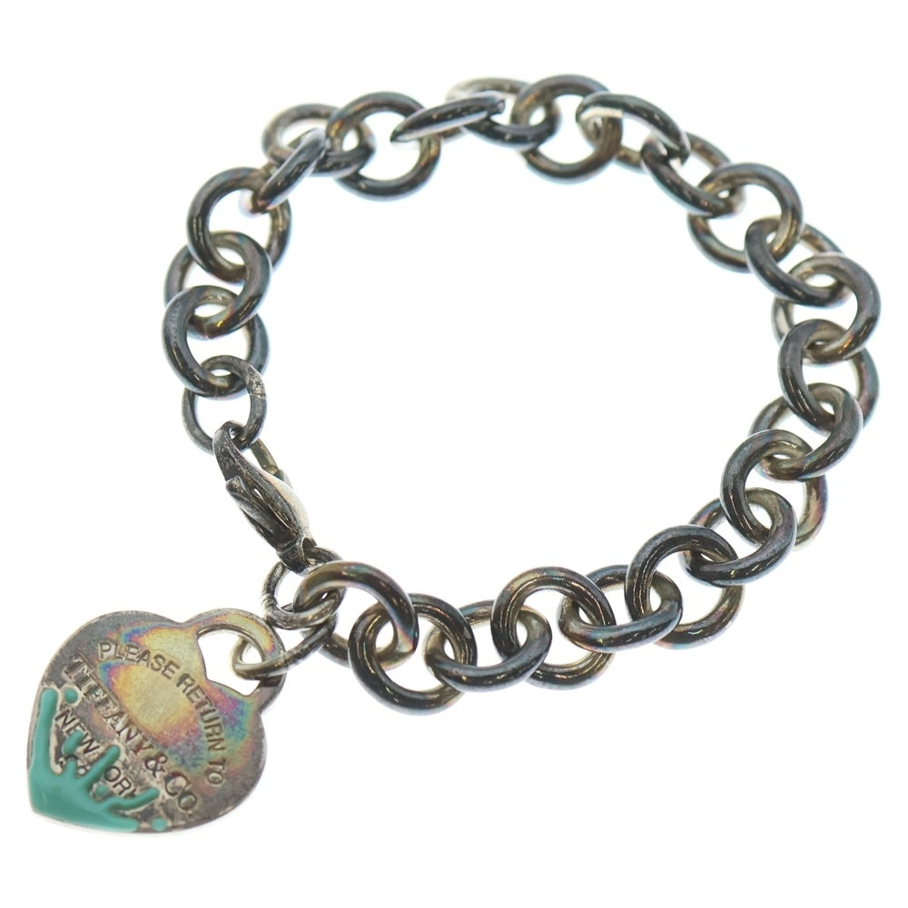 TIFFANY & Co.(ティファニー) リターントゥティファニー スプラッシュ ハート ブレスレット チェーン シルバー Ag925 32.8g レディース