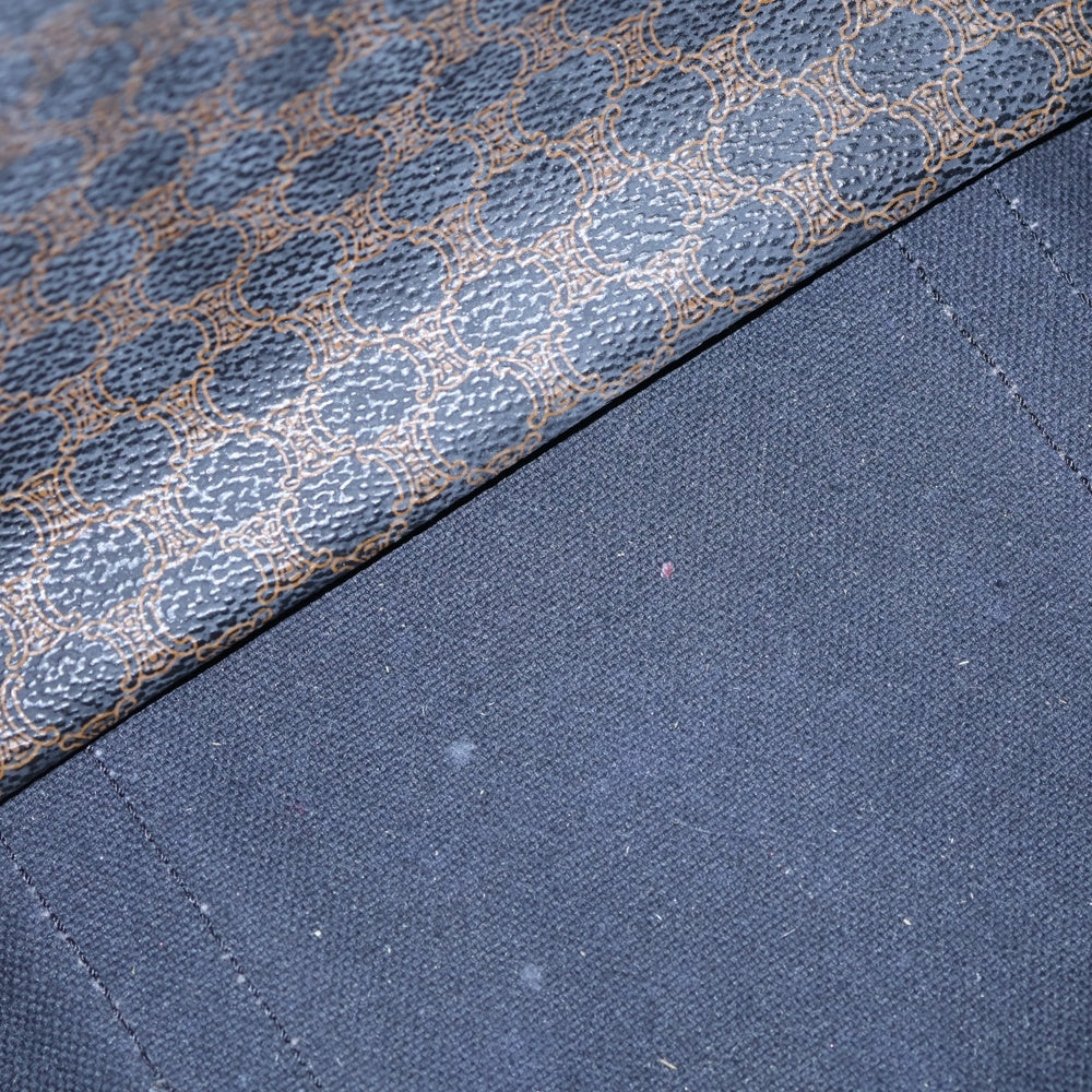 CELINE(セリーヌ) ミニボストンバッグ マカダム柄 ブラック×ブラウン レザー レディース