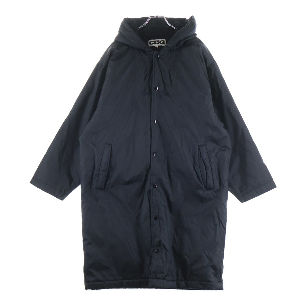 COMME des GARCONS(コムデギャルソン) Boa Over Coat 裏地ボア ナイロン ロングコート アウター ブラック レディース