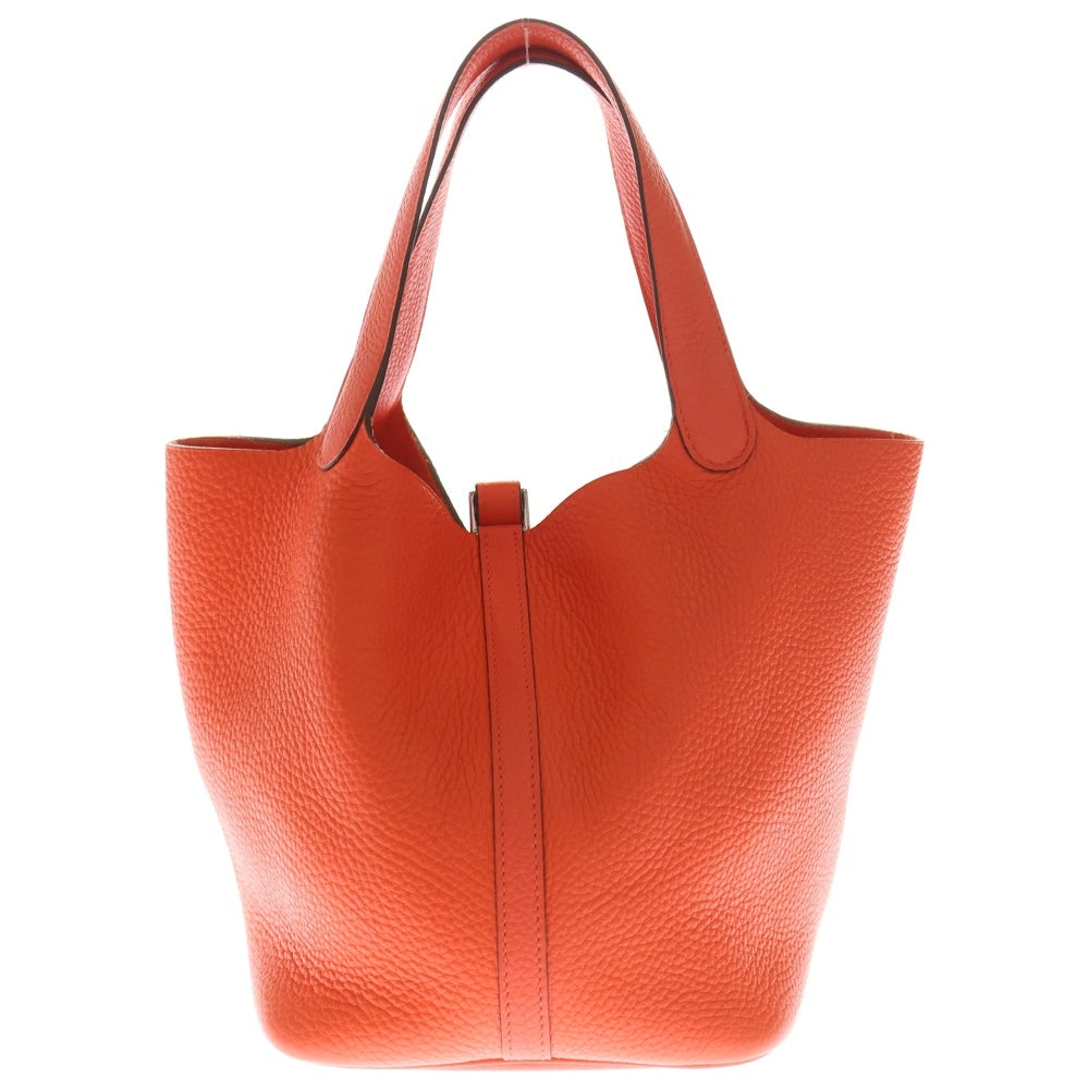 HERMES(エルメス) ピコタンロックMM ローズテキサス トリヨン シルバー金具 ハンドバッグ Y刻印 レディース