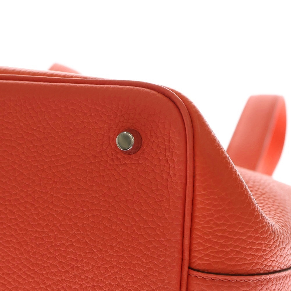 HERMES(エルメス) ピコタンロックMM ローズテキサス トリヨン シルバー金具 ハンドバッグ Y刻印 レディース