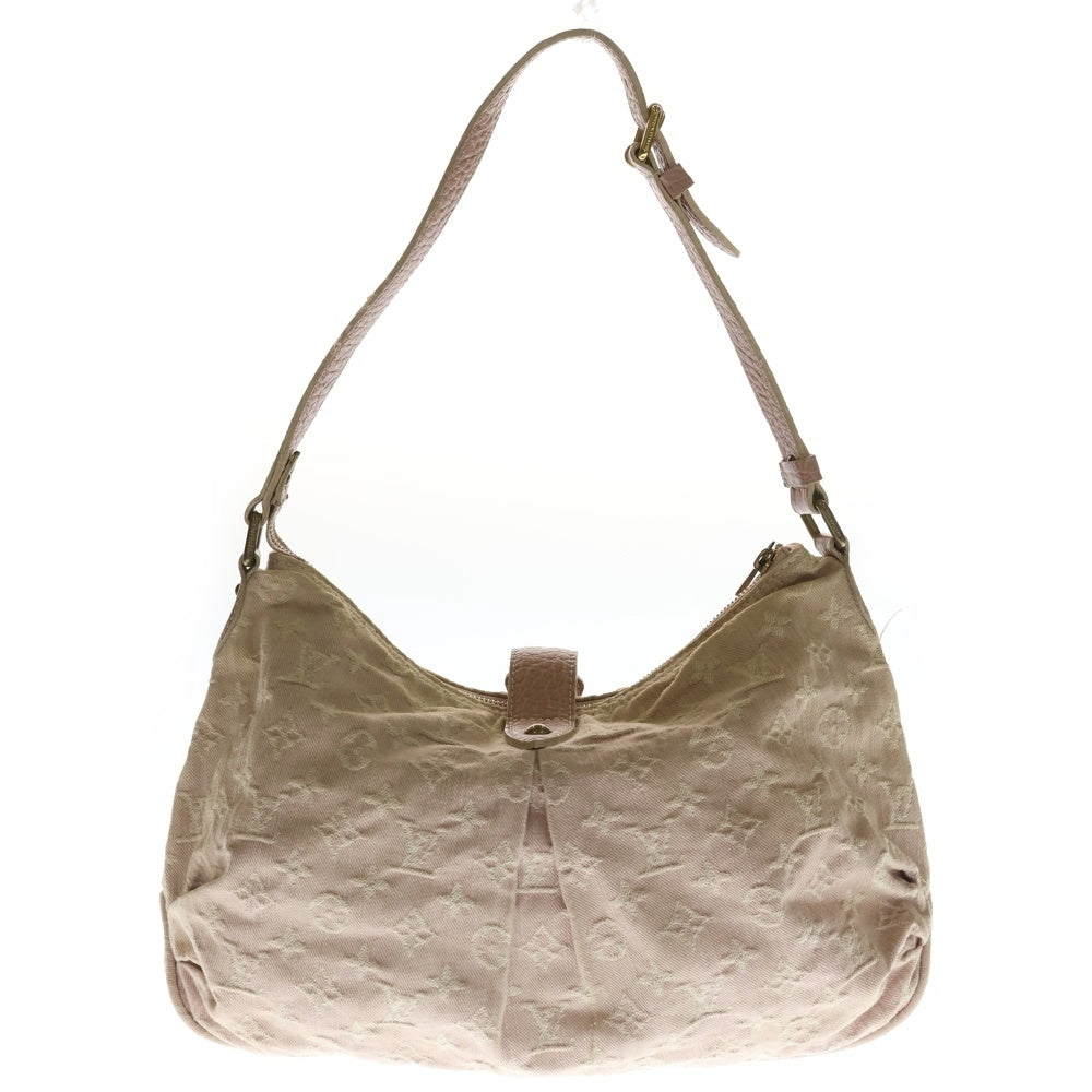 LOUIS VUITTON(ルイヴィトン) モノグラム・デニム スライトリー ハンドバッグ ワンショルダーバッグ ピンク レザー×デニム M95833 ゴールド金具 レディース