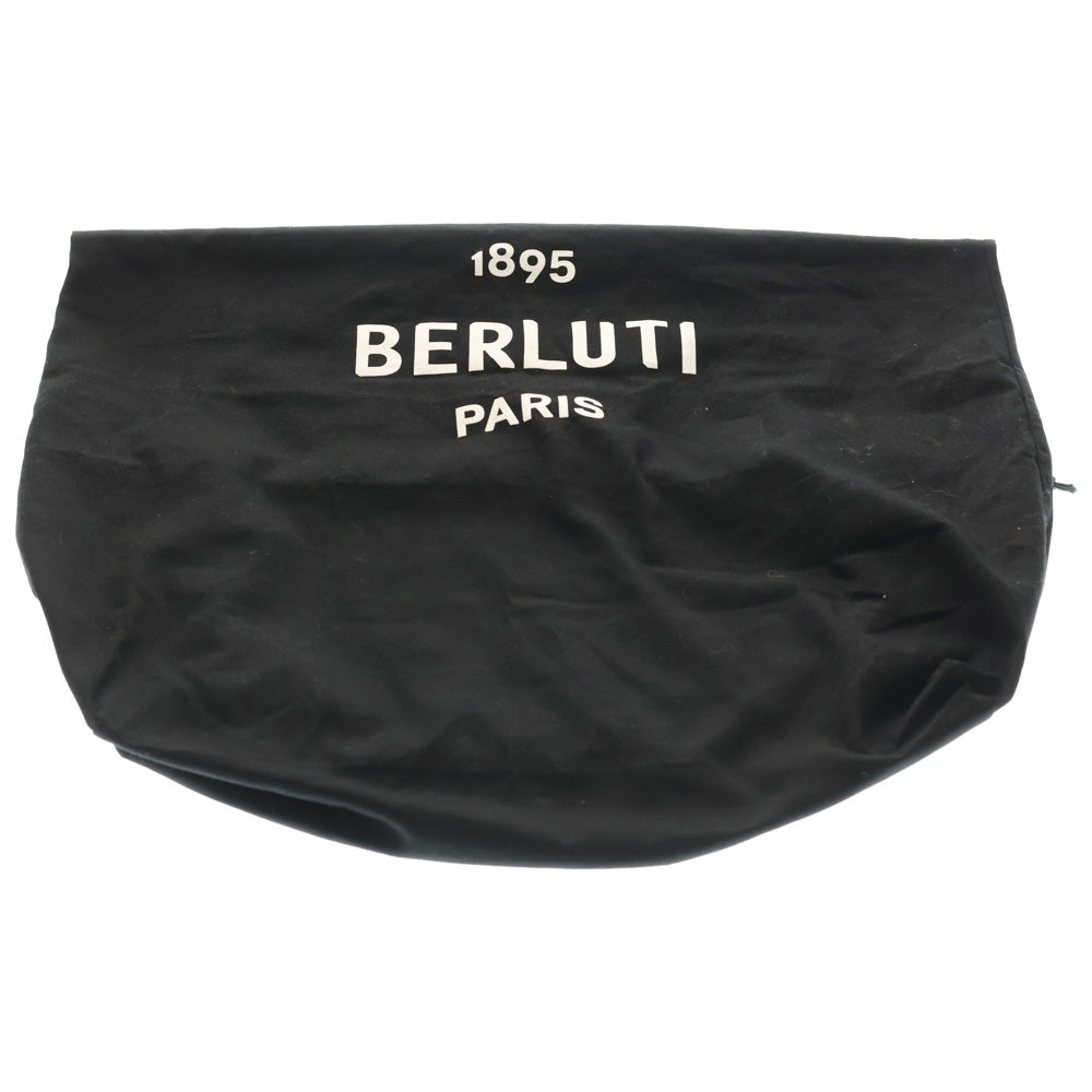 Berluti(ベルルッティ) カリグラフィ 3コンパートメント ブリーフケース レザーハンドバッグ ブラウン レディース