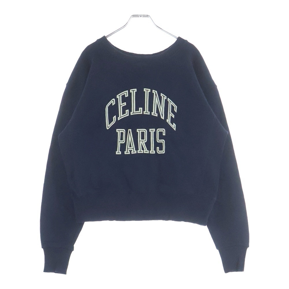 CELINE(セリーヌ) ルーズスウェットシャツ フロントロゴトレーナー ネイビー RY0J5345F レディース
