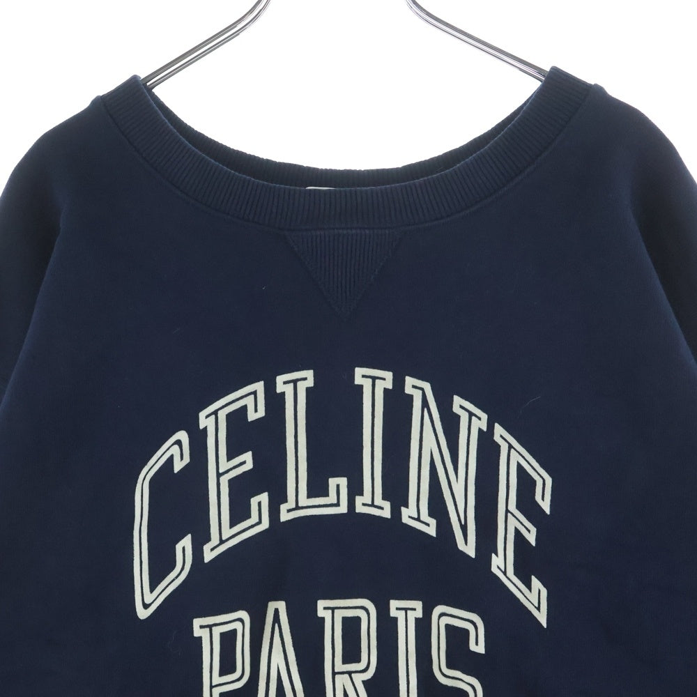 CELINE(セリーヌ) ルーズスウェットシャツ フロントロゴトレーナー ネイビー RY0J5345F レディース