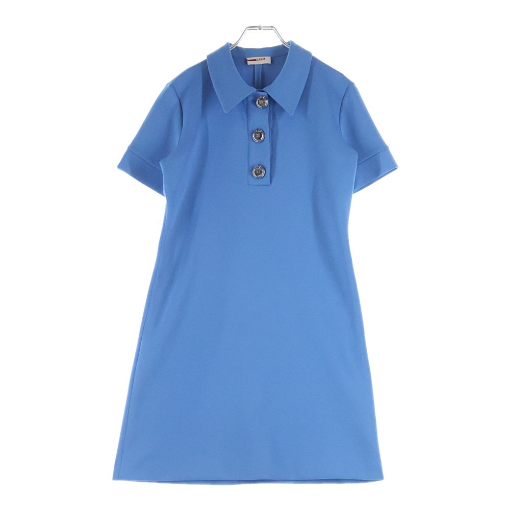 PRADA(プラダ) ボタンワンピース ライトブルー 133089 レディース