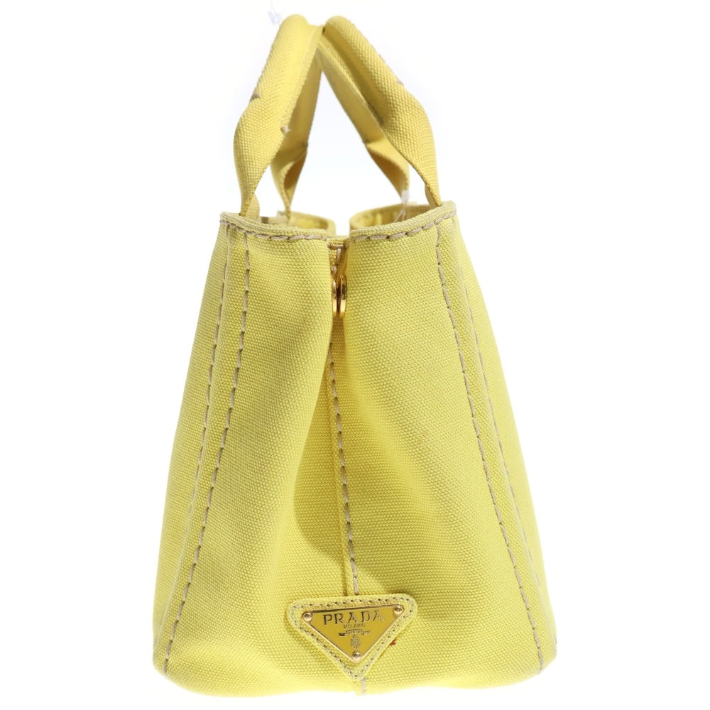PRADA(プラダ) カナパ ハンドバッグ トートバッグ イエロー キャンバス B2439G ゴールド金具 レディース