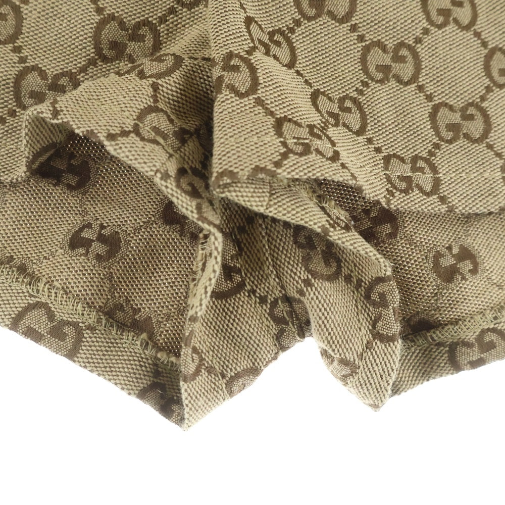 GUCCI(グッチ) GGキャンバス レザー ハーフ ショートパンツ ショーツ ベージュ レディース 681154