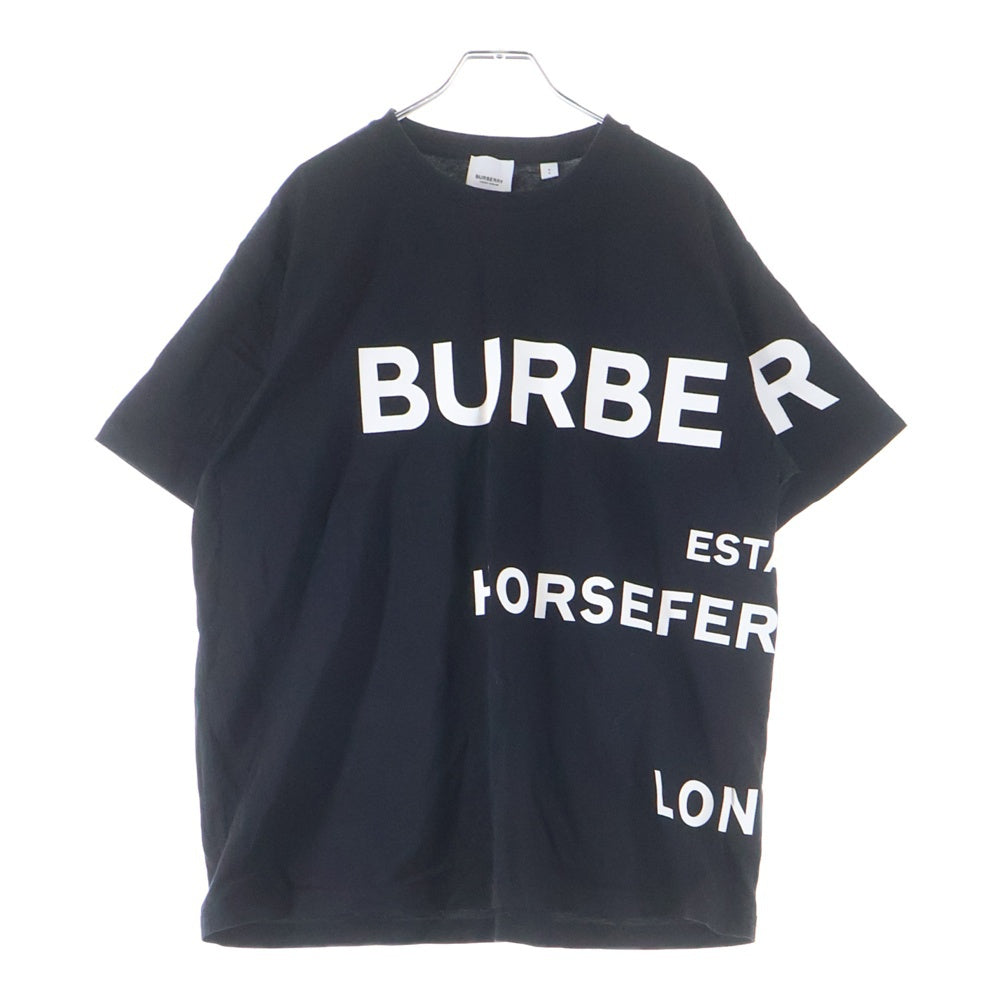 BURBERRY(バーバリー) ホースフェリー ロゴプリント 半袖Tシャツ ブラック