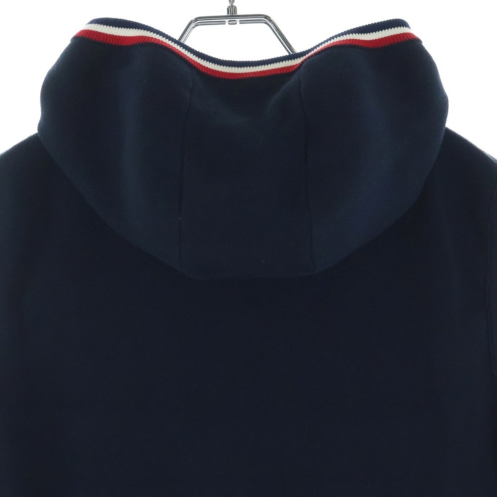 MONCLER(モンクレール) ワッペンロゴ ダウン切り替え ジップアップ ニット ベスト ネイビー C10919407600 91126