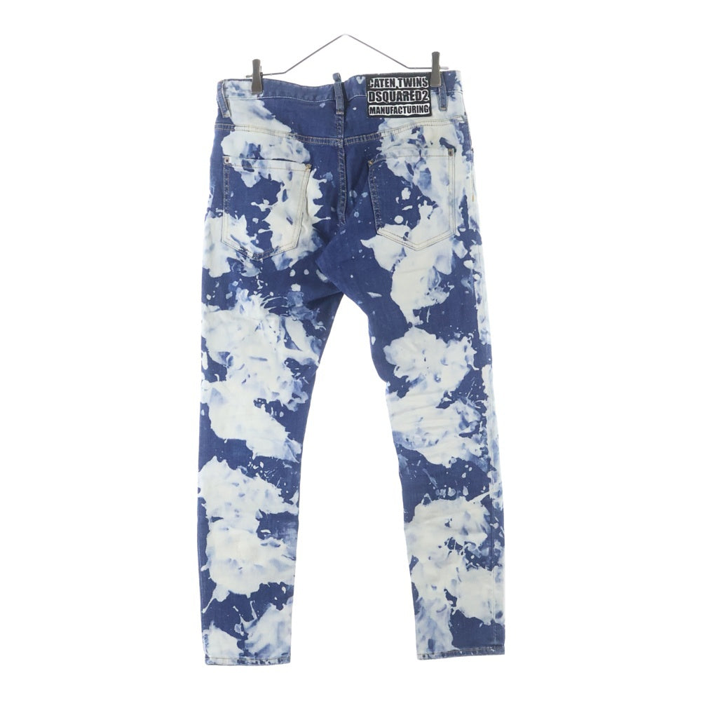 DSQUARED2(ディースクエアード) 19SS Skater Jeans ブリーチ加工デニムパンツ インディゴ S74LB0510