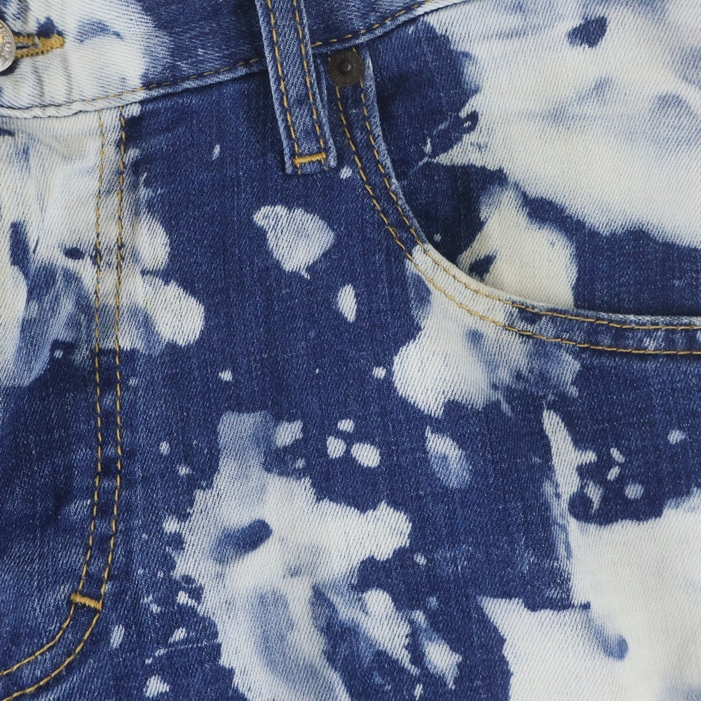 DSQUARED2(ディースクエアード) 19SS Skater Jeans ブリーチ加工デニムパンツ インディゴ S74LB0510