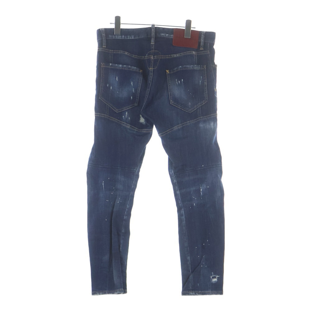 DSQUARED2(ディースクエアード) 18AW ペンキ加工 リペアデニムパンツ ジーンズ インディゴ S74LB0438