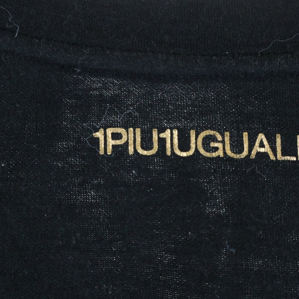1 PIU 1 UGUALE 3(ウノピゥウノウグァーレトレ) Vネックロングスリーブカットソー 長袖Tシャツ ブラック