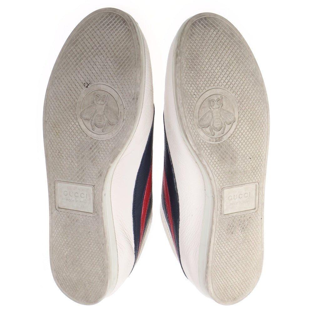 GUCCI(グッチ) FALECER シェリーライン レザー ローカットシューズ スニーカー ホワイト/ネイビー