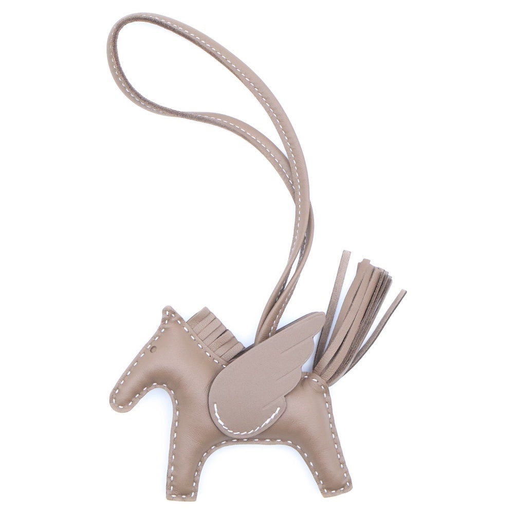 HERMES(エルメス) ロデオチャーム ペガサスPM バッグチャーム ブラウン エトゥープ スイフト×アニョーミロ レザー K刻印