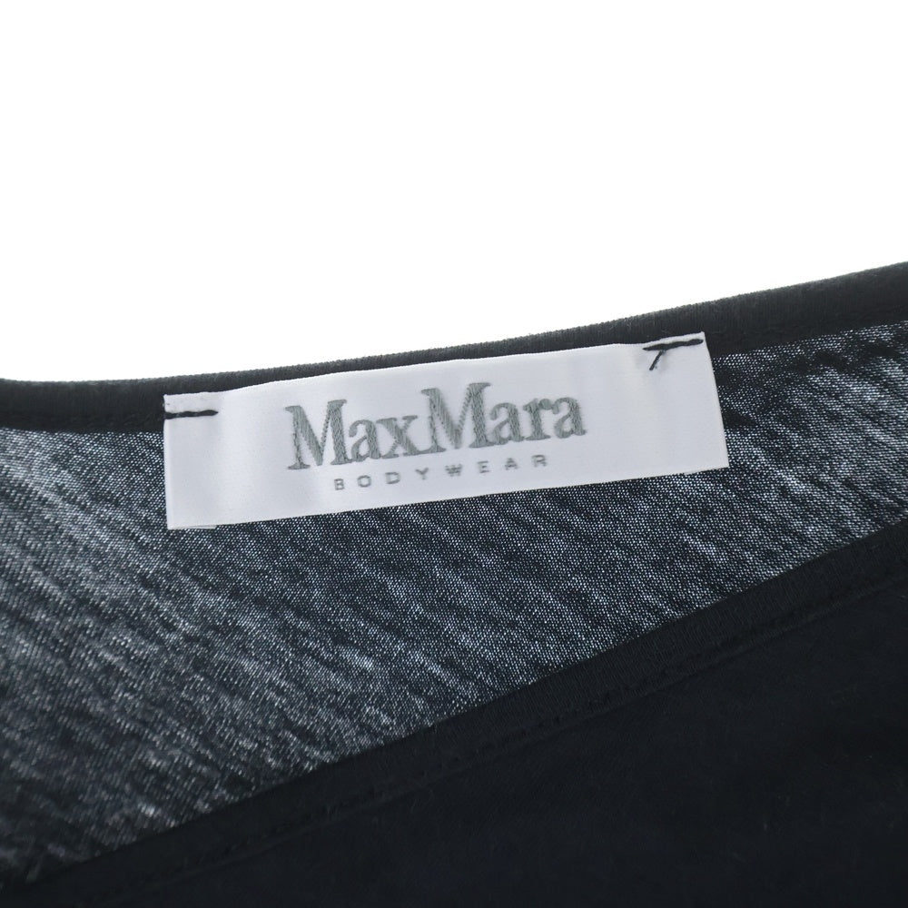 Max Mara(マックスマーラ) フリル付き ノースリーブ タンクトップ カットソー ブラック レディース