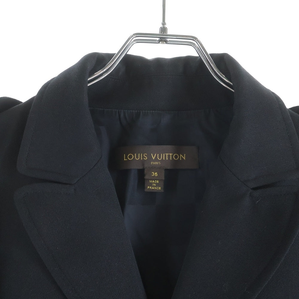 LOUIS VUITTON(ルイヴィトン) ジャガード 切り替え スリーブ ショート ミリタリージャケット ブラック レディース RW141B F5VB13UFH