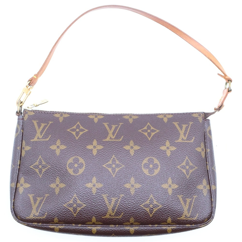LOUIS VUITTON(ルイヴィトン) モノグラム アクセソワール ハンドバッグ ブラウン レザー×PVC M51980 ゴールド金具 レディース
