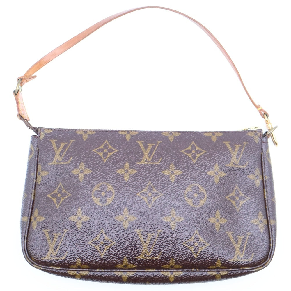 LOUIS VUITTON(ルイヴィトン) モノグラム アクセソワール ハンドバッグ ブラウン レザー×PVC M51980 ゴールド金具 レディース