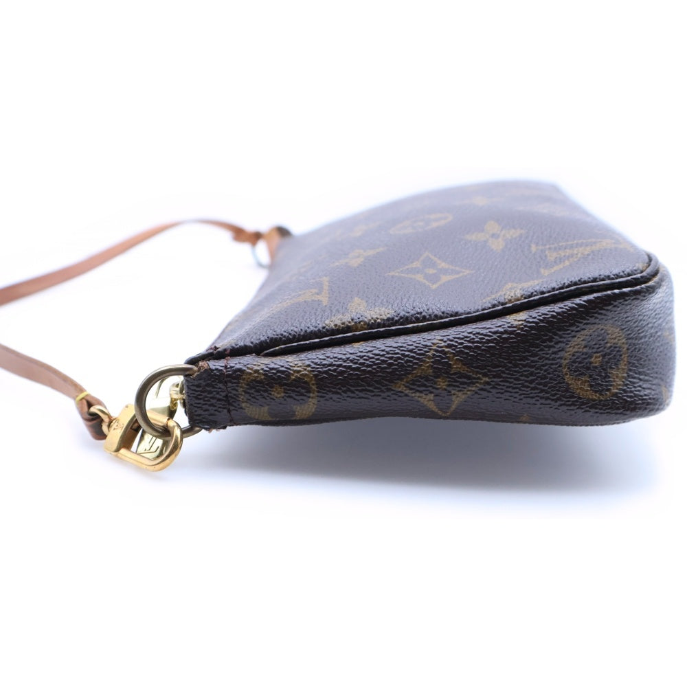 LOUIS VUITTON(ルイヴィトン) モノグラム アクセソワール ハンドバッグ ブラウン レザー×PVC M51980 ゴールド金具 レディース