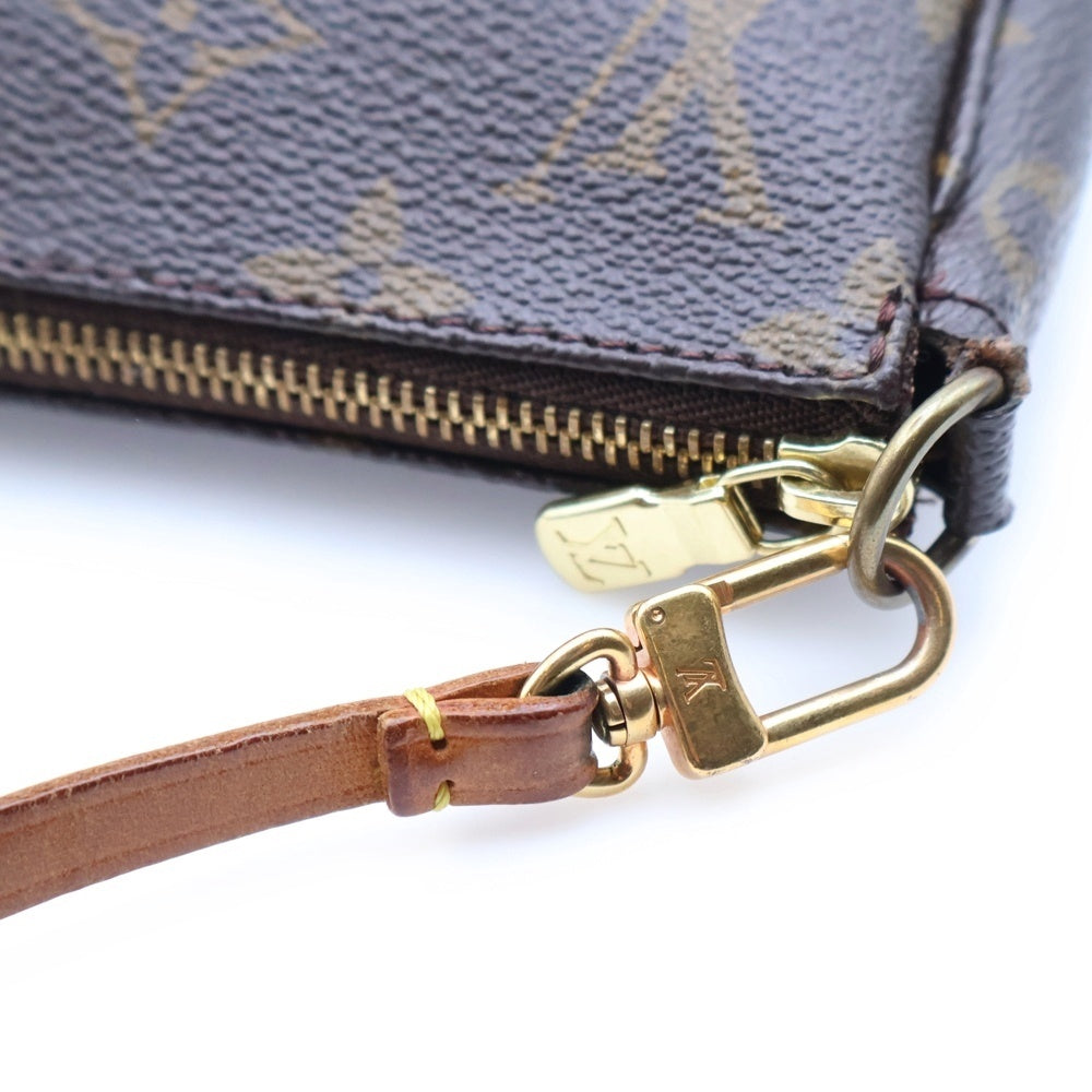 LOUIS VUITTON(ルイヴィトン) モノグラム アクセソワール ハンドバッグ ブラウン レザー×PVC M51980 ゴールド金具 レディース