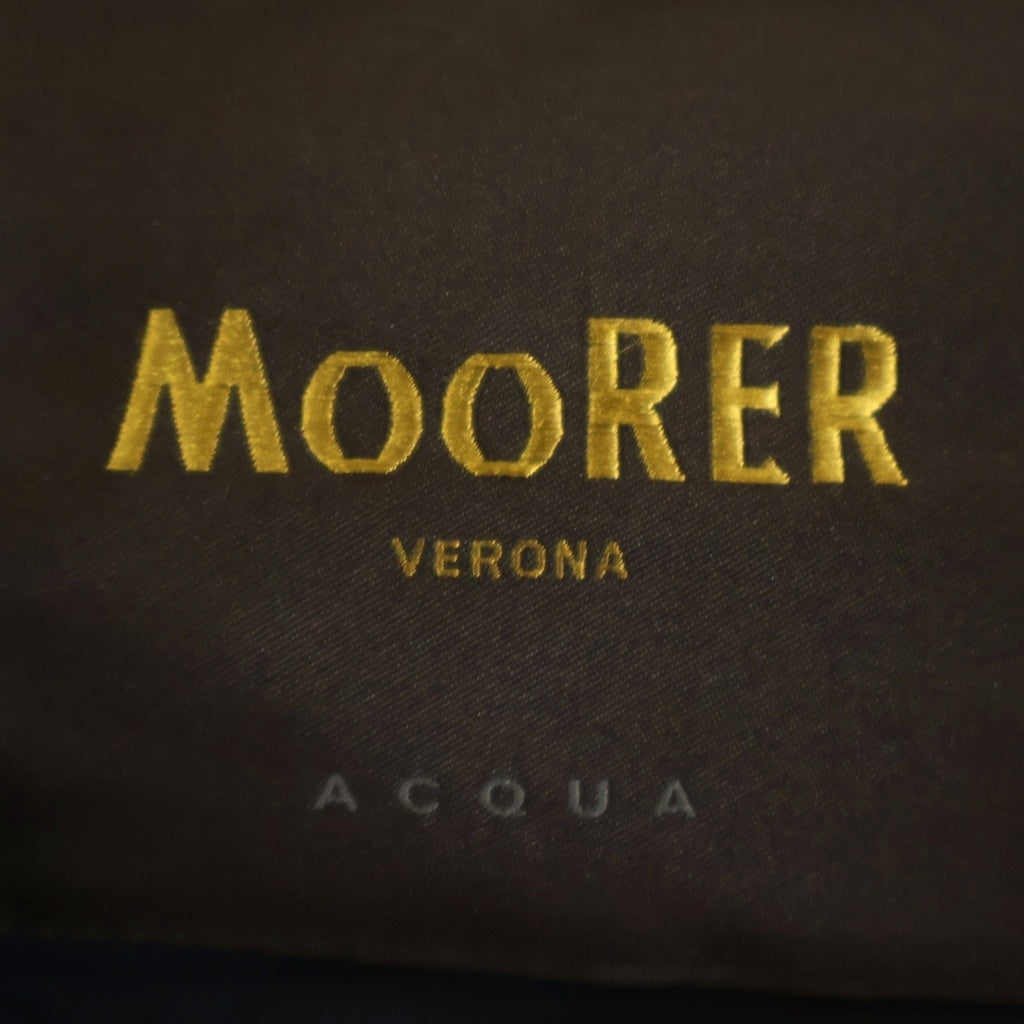 MOORER(ムーレー) MORESCO-KN モレスコ ファーフーデッド ダウン ロングジャケット コート ネイビー