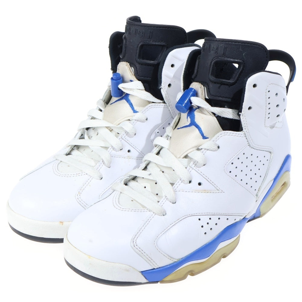 NIKE(ナイキ) 【観賞用 2014年製】AIR JORDAN 6 RETRO SPORT BLUE (2014) エアジョーダン6 レトロ スポーツブルー ハイカットスニーカー ホワイト/ブルー 384664-107