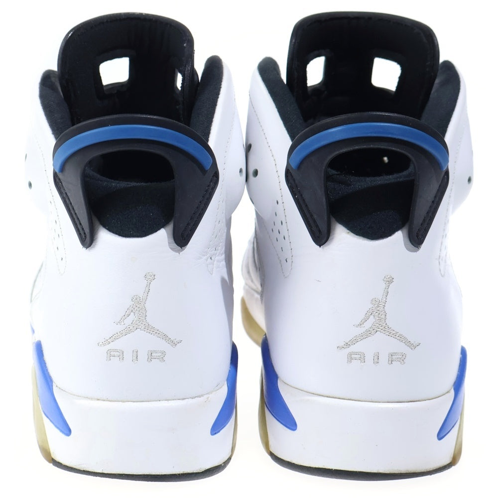 NIKE(ナイキ) 【観賞用 2014年製】AIR JORDAN 6 RETRO SPORT BLUE (2014) エアジョーダン6 レトロ スポーツブルー ハイカットスニーカー ホワイト/ブルー 384664-107