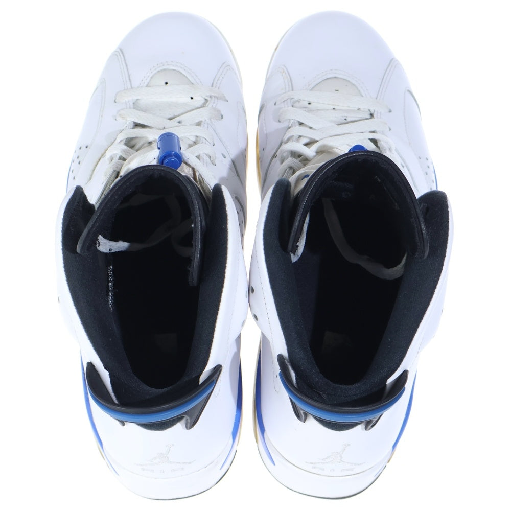 NIKE(ナイキ) 【観賞用 2014年製】AIR JORDAN 6 RETRO SPORT BLUE (2014) エアジョーダン6 レトロ スポーツブルー ハイカットスニーカー ホワイト/ブルー 384664-107