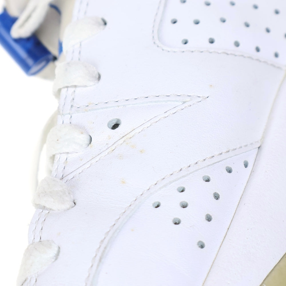 NIKE(ナイキ) 【観賞用 2014年製】AIR JORDAN 6 RETRO SPORT BLUE (2014) エアジョーダン6 レトロ スポーツブルー ハイカットスニーカー ホワイト/ブルー 384664-107