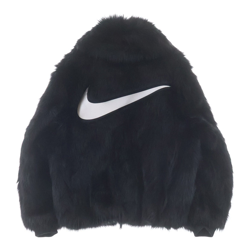 NIKE(ナイキ) ×AMBUSH Reversible Faux Fur Coat アンブッシュ リバーシブルフェイクファー コート ジップアップジャケット ブルゾン ブラック AQ9225-010