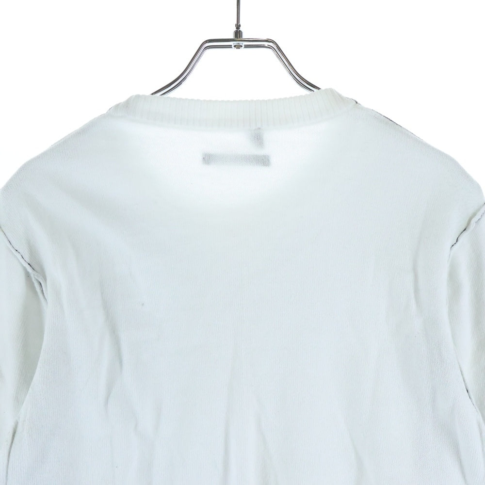 DIESEL(ディーゼル) K-LARENCE プリント クルーネック プルオーバー ニット セーター グレー