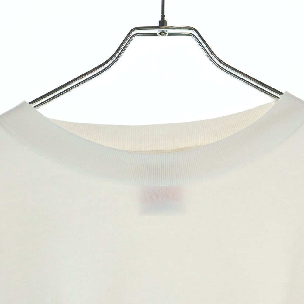 SAINT MICHAEL(セントマイケル) SAINT LOGO LS Tee ロゴプリント クルーネック 半袖Tシャツ ホワイト SM-HR3-0000-035