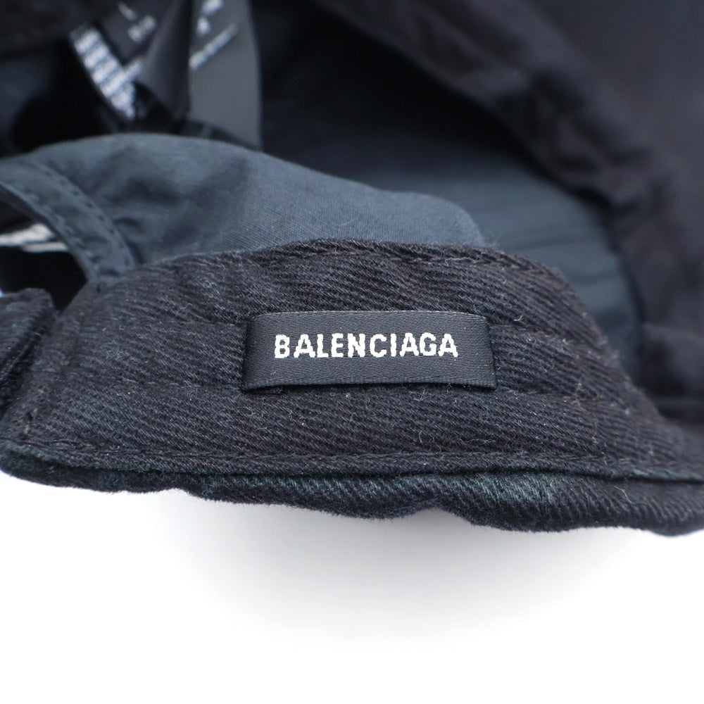 BALENCIAGA(バレンシアガ) 20AW gamer embroidered ゲーマー ロゴ刺繍 ベースボールキャップ 帽子 ブラック 661881