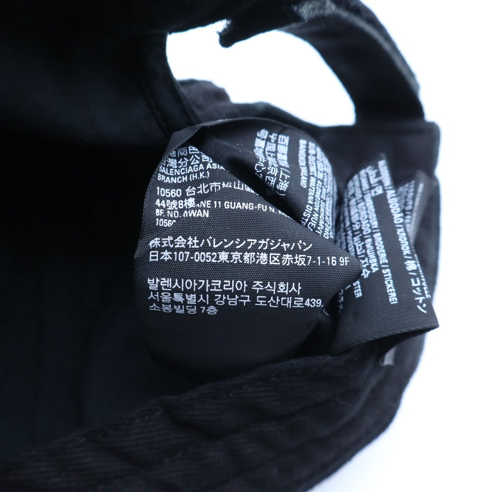BALENCIAGA(バレンシアガ) 20AW gamer embroidered ゲーマー ロゴ刺繍 ベースボールキャップ 帽子 ブラック 661881