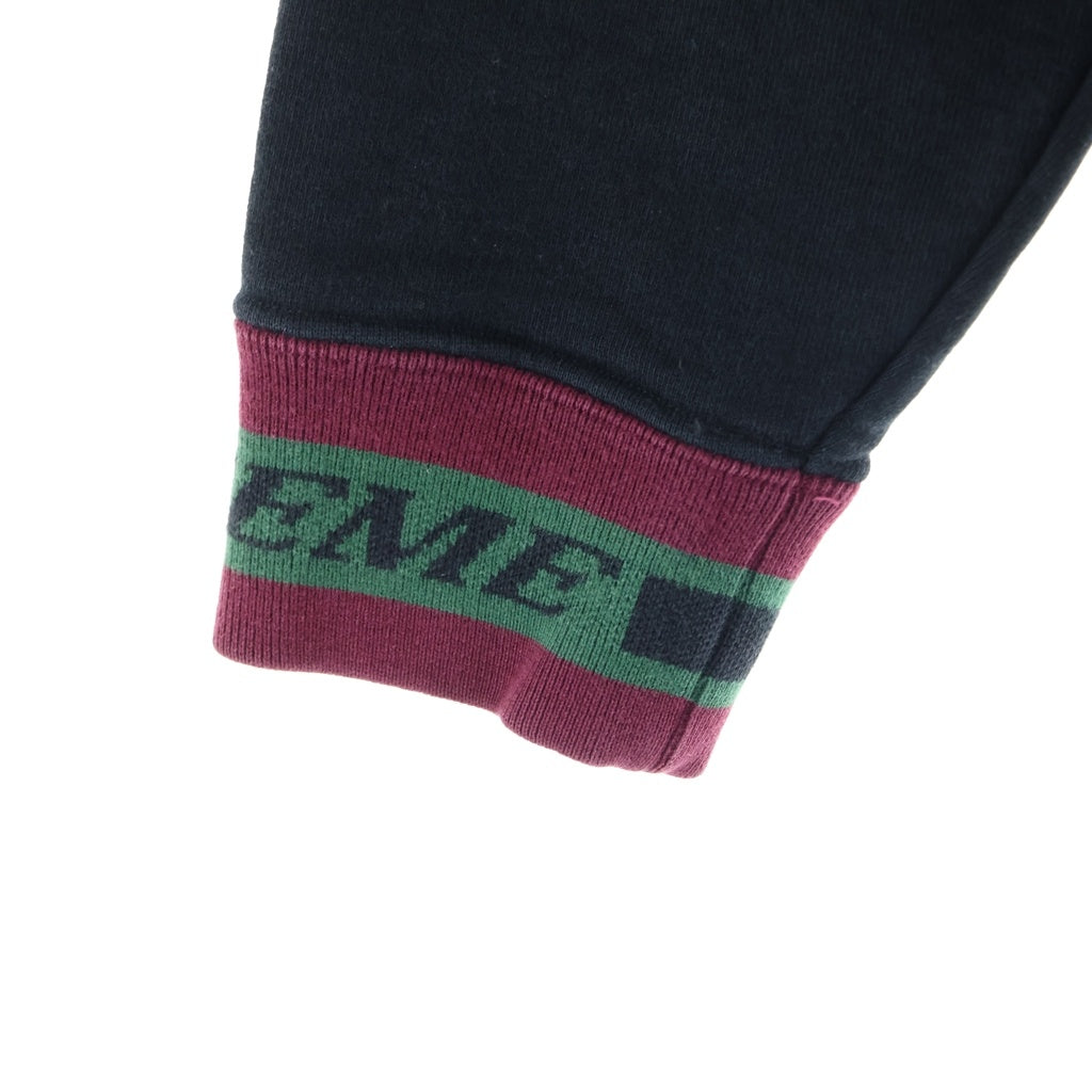 SUPREME(シュプリーム) ストライプリブフーディットパーカー ブラック サイズS