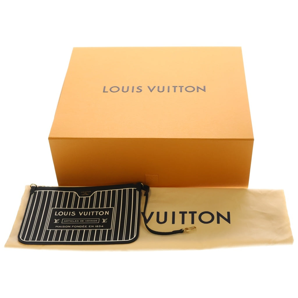 LOUIS VUITTON(ルイヴィトン) モノグラム ネヴァーフル・インサイドアウトMM 2WAYバッグ ハンドバッグ トートバッグ ショルダーバッグ ブラック×ブラウン レザー×PVC M28351 ゴールド金具 レディース